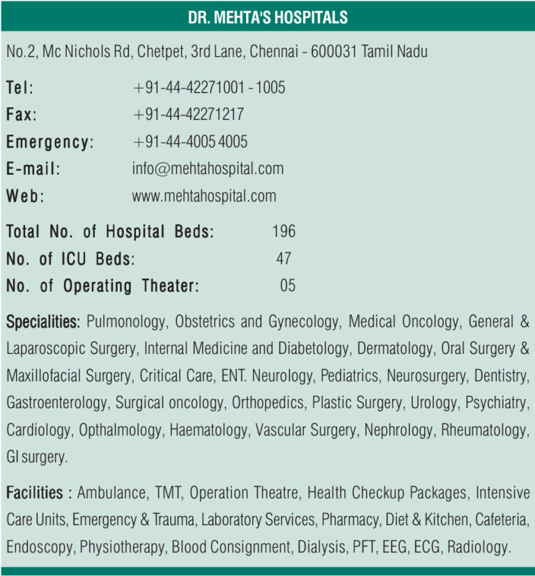 Dr Mehta's Hospital Chennai